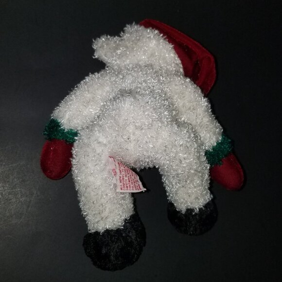 Russ Berrie White Teddy Bear Plush Red Santa Hat Christmas Stuffed Animal Toy - Picture 5 of 8